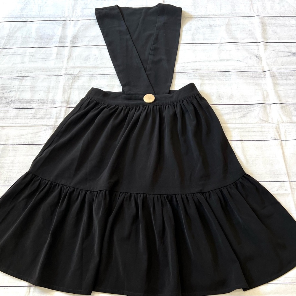 Ava & Lu Black Suspender Skirt